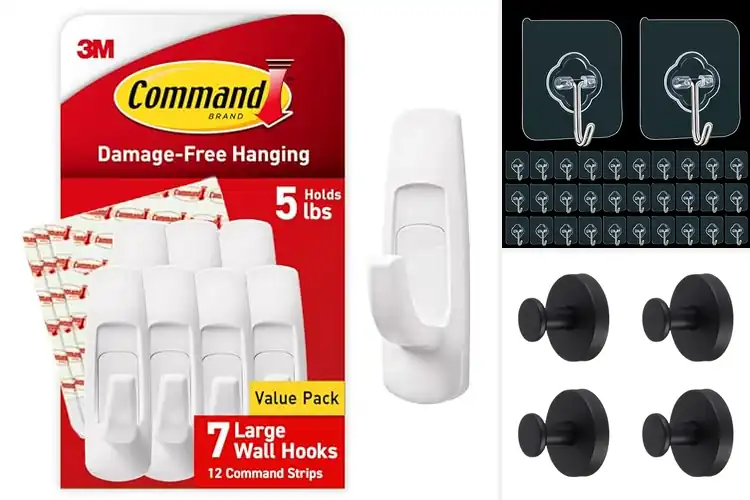Detailed view of 10 Best Adhesive Hooks: Tool-Free Mounting & Clean Removal