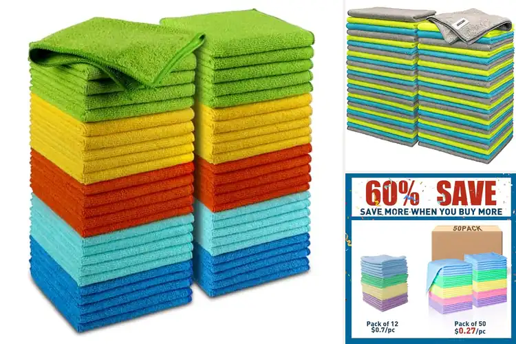 Detailed view of 10 Best Bulk Microfiber Towel Packs: Absorbent & Efficient