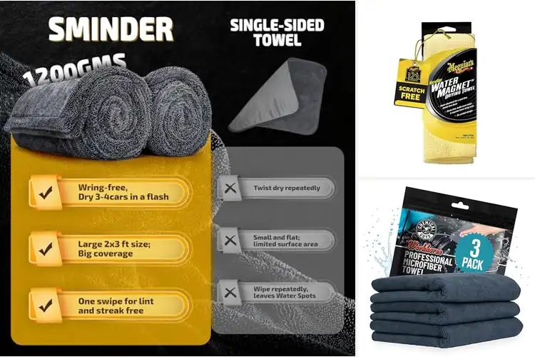 Detailed view of Best Car Drying Fabrics: Quick & Streak-Free Shine Guide