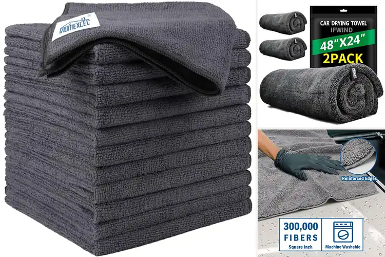 Detailed view of Best Easy-Care Microfiber Towels For Washing And Drying
