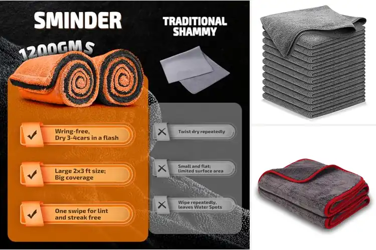 Detailed view of Best Long-Lasting Microfiber Towels 1200 Washes