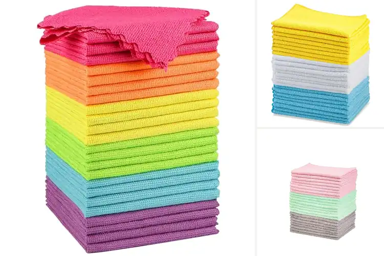 Detailed view of 10 Best Microfiber Cleaning Cloths 24 Pack: Spotless Clean