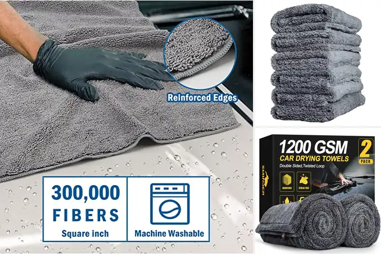 Detailed view of Best Non Abrasive Car Drying Towels For Paint