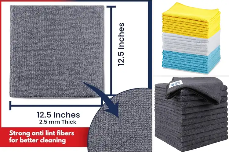 Detailed view of 10 Best Pack Of Microfiber Cleaning Cloths: Ultra-Absorbent