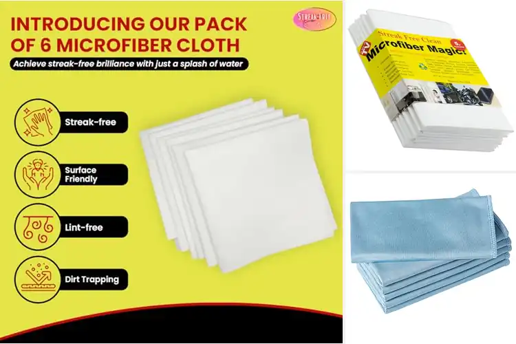 Detailed view of 10 Best Streak Free Cloths for Sparkling, Effortless Cleaning